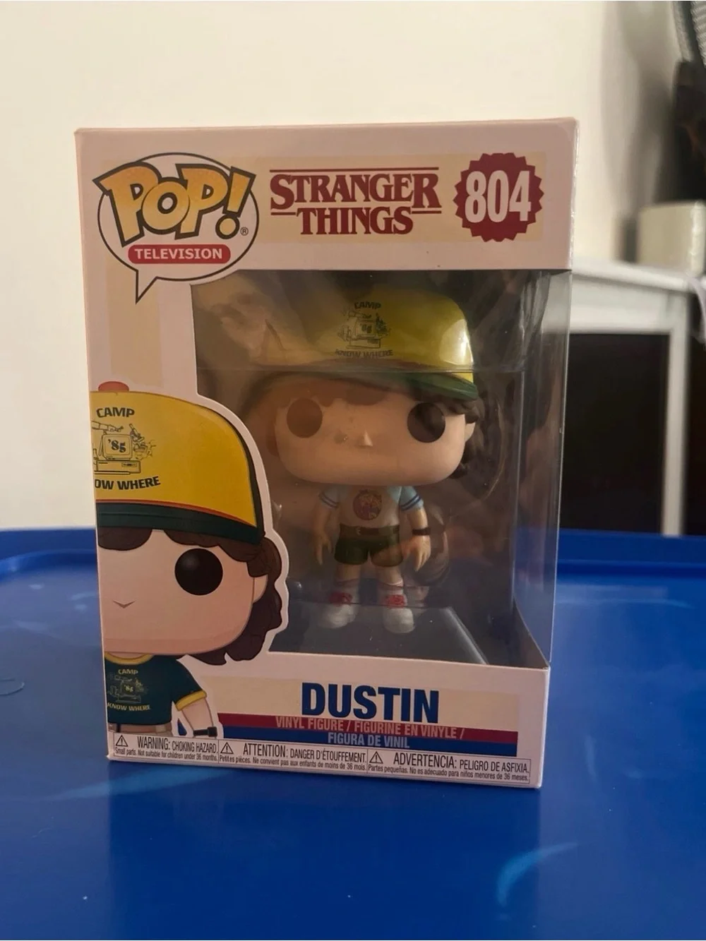 Funko Pop! Stranger Things Dustin Figure - Yellow Hat & Green Outfit